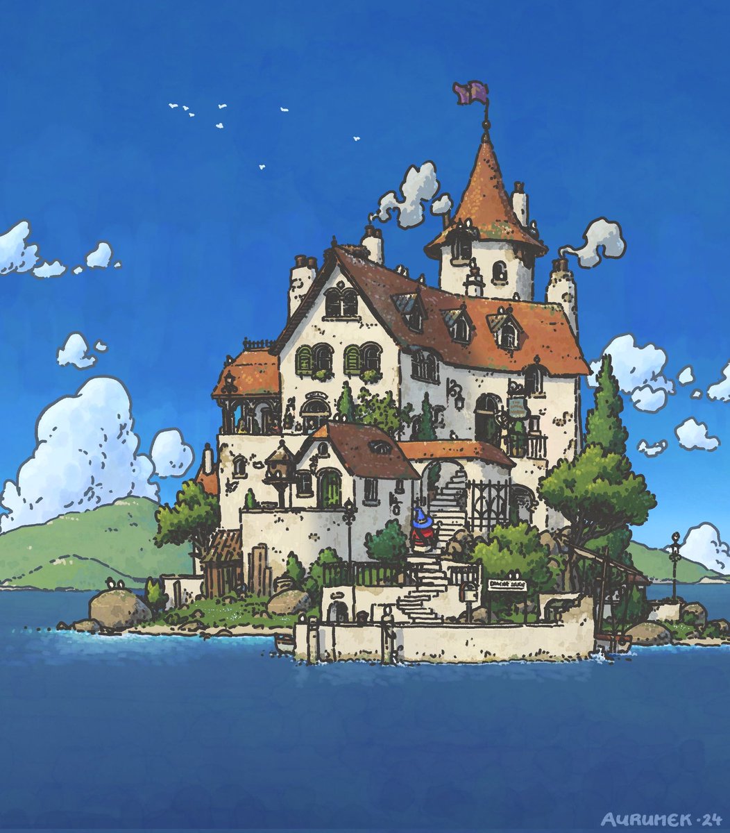 Currently daydreaming about staying in the Singing Heron Inn… which I often do, maybe that's why I like drawing inns 🍺🥖🧀🥧