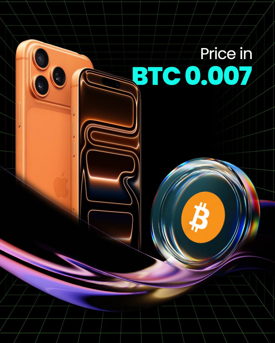 📱 iPhone 17 Pro in Bitcoin Orange = 0.007 BTC Would you choose to invest  in the future or enjoy the present? 🚀 Stand out with the color of crypto  and discover