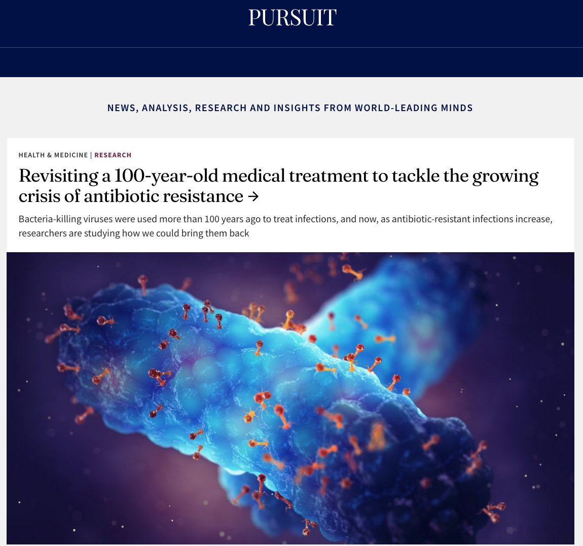 Debnath Ghosal (@debnathghosal) on Twitter photo We recently discovered a brand-new (and unique!) anti-phage defense system in bacteria. Check out this Pursuit article from <a href="/UniMelb/">University of Melbourne</a> featuring our recent work. Terrific effort from our PhD student <a href="/somavally/">somavally dalvi</a> !
lnkd.in/geXUApmK We recently discovered a brand-new (and unique!) anti-phage defense system in bacteria. Check out this Pursuit article from <a href="/UniMelb/">University of Melbourne</a> featuring our recent work. Terrific effort from our PhD student <a href="/somavally/">somavally dalvi</a> !
lnkd.in/geXUApmK