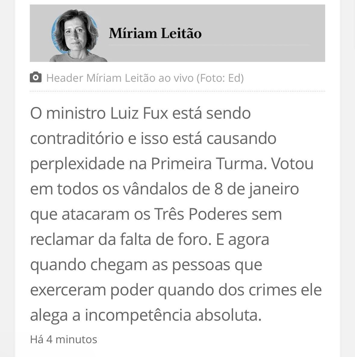 FUX VERGONHA SUPREMA
FUX APOIA GOLPISTA