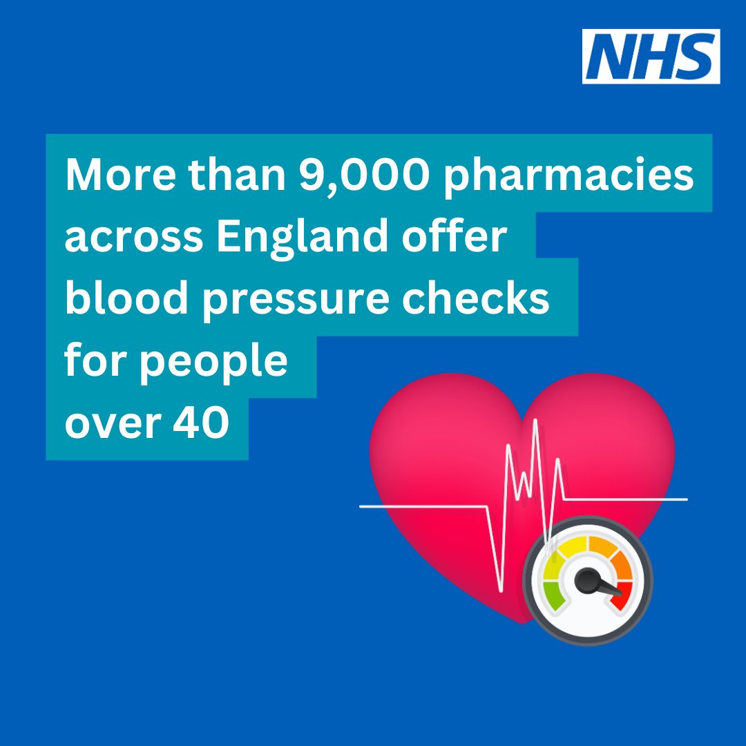 Thank you to our community pharmacy colleagues for their work in carrying out 1.4 million blood pressure checks from January to May this year, helping people to know their numbers and get help when needed. 
 
Find out more: england.nhs.uk/primary-care/p…  
 
#KnowYourNumbers