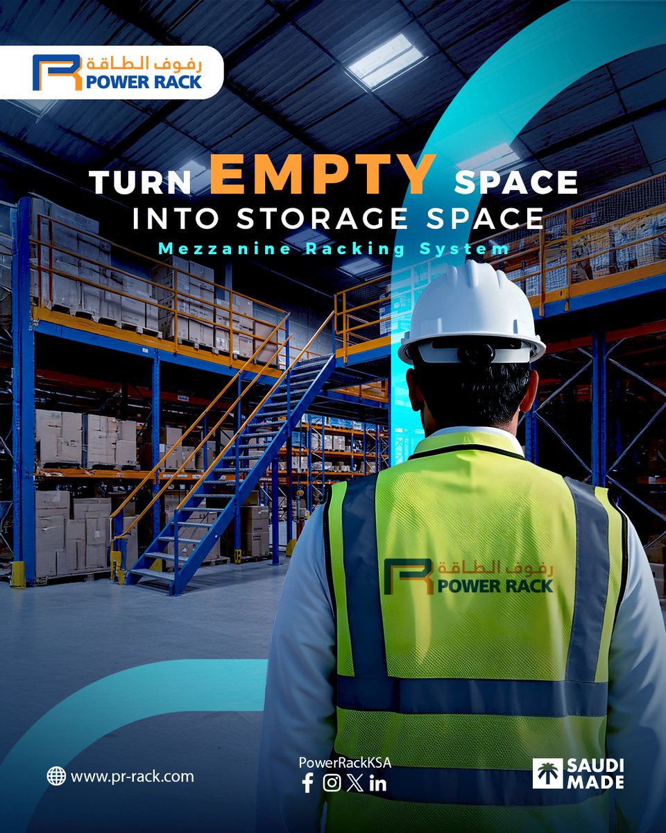 PowerRackKSA's tweet image. Turn empty space into storage space 🏗️
Our Multitier Racking System maximizes vertical space &amp;amp; keeps warehouses efficient and scalable.
📩 prsales@pr-rack.com | WhatsApp: +966545904879

#PowerRack #SmartStorage #WarehouseSolutions