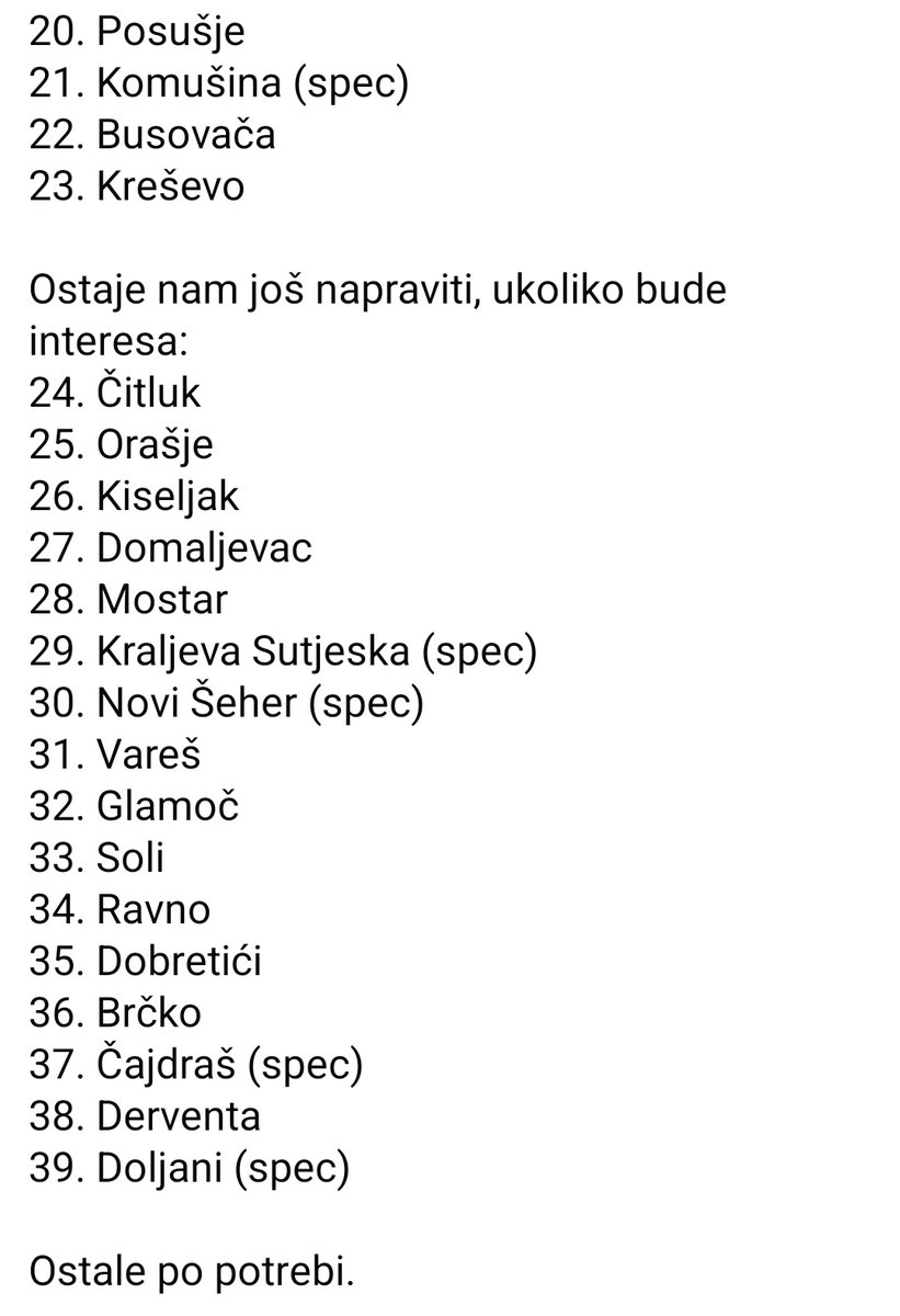 opremaHB's tweet photo. Kreševo zatvara seriju majica 🇭🇷 Dosad 23 mjesta, a od 1.10. mijenjaju se cijene. Ostali dizajni i dalje dostupni. #vivaHercegBosna https://t.co/W7vdr87WYu