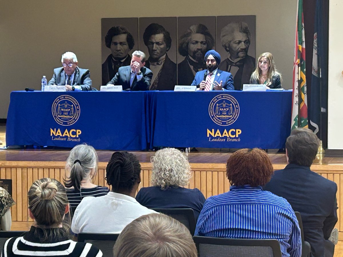 It was great to join <a href="/DavidReidVA/">Del. David Reid</a> , <a href="/AtoosaReaser/">Delegate Atoosa Reaser</a> , and <a href="/MartyForUs/">Marty Martinez</a> at Monday night’s NAACP candidate forum, and share my vision for a Virginia where every family can achieve their American dream