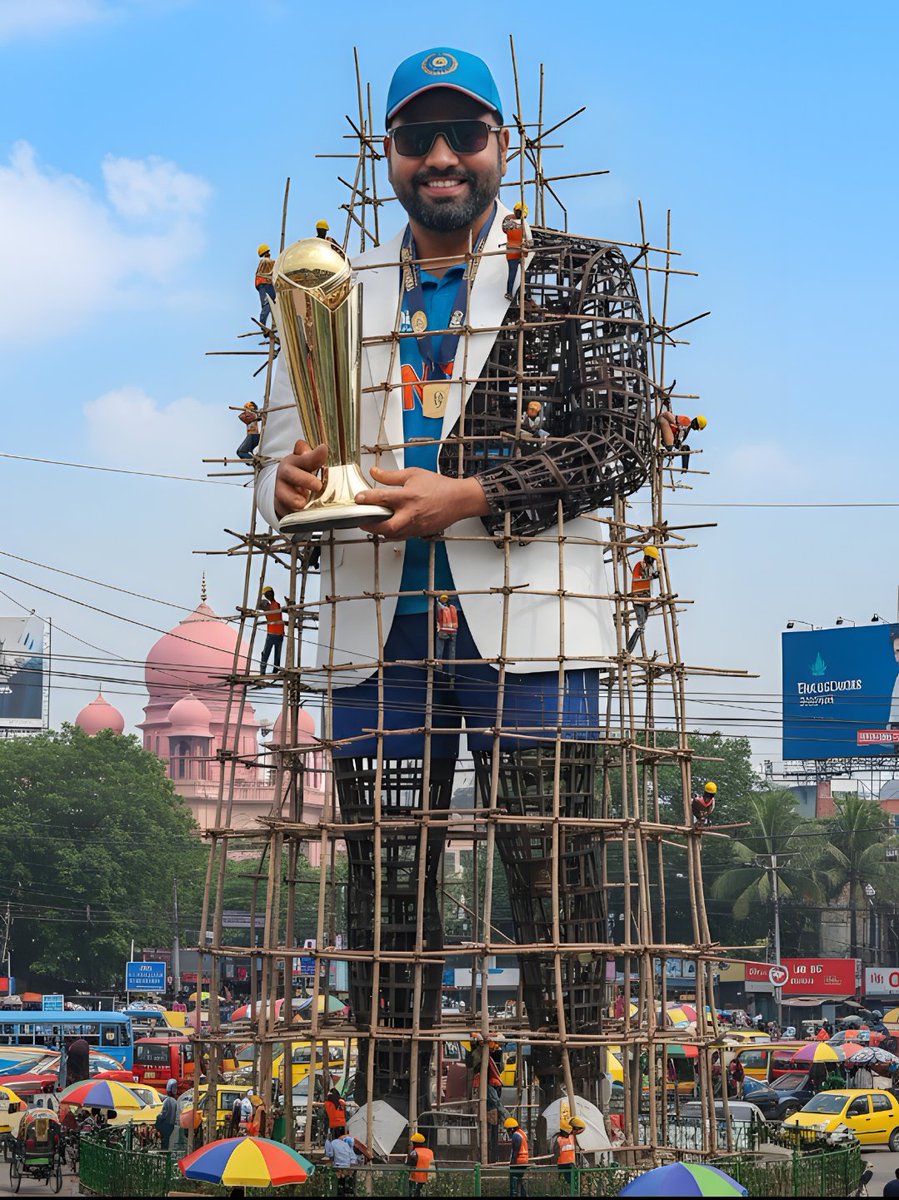 rushiii_12's tweet photo. Greatest Statue of  Rohit Sharma Made By Fan .❤️🙏🏻 https://t.co/GNpLjJYkGN