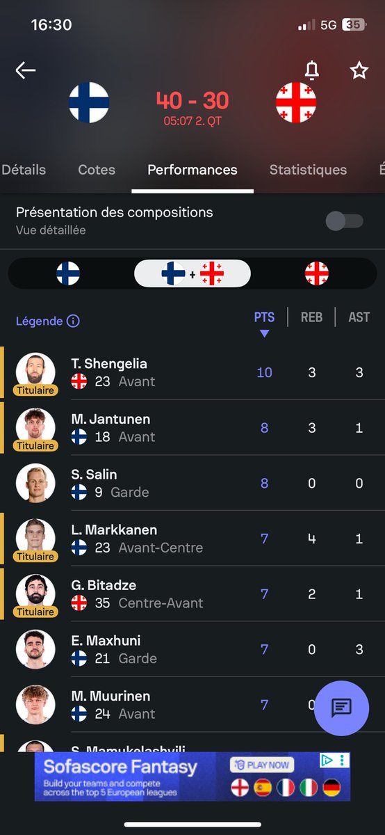 Lucile_B05's tweet photo. @tunisiator @SikaPronos Sur Sofascore 😉 https://t.co/kJ3wwkxo1m