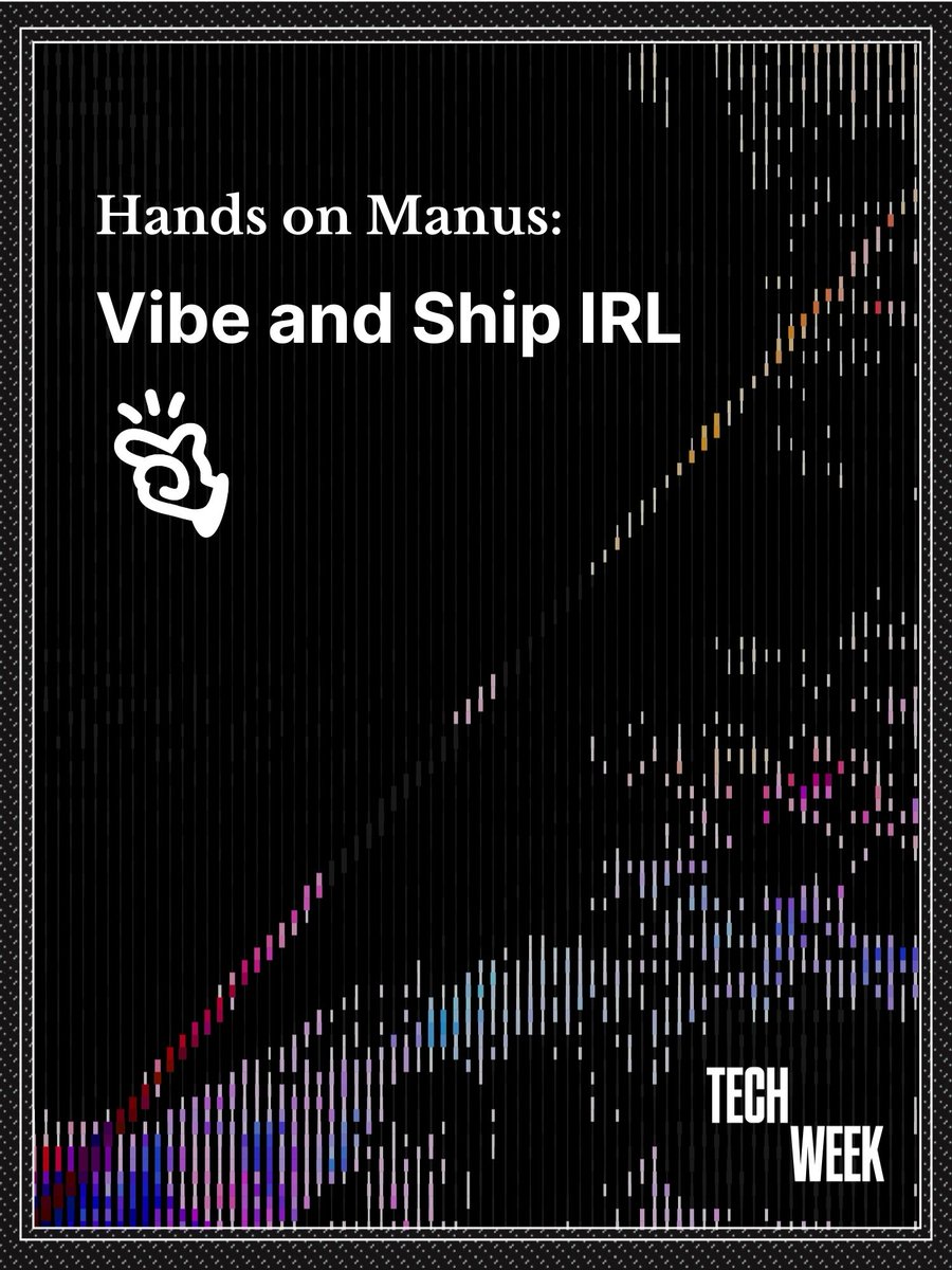 ManusAI_HQ's tweet image. 🚨 Who’s ready for SF @Techweek_  with Manus?

We’re handing the mic to 8–10 power users to show how they use Manus to go from idea ➝ done.

✨ Drop your best Manus tip in the comments for a chance to join our presenter line-up (with free credits + exclusive merch 👀).

📍 SF…