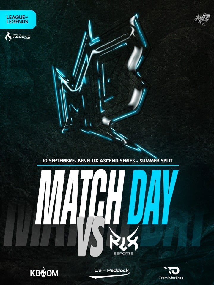 Dernier match de la saison régulière du <a href="/BAscendSeries/">Benelux Ascend Series</a> 💙

Nous avons besoin d’une victoire pour aller en play-offs⚠️

🆚 <a href="/rlx_esports/">RLX Esports</a> 
🕙 7PM
📺 twitch.tv/ouat_tv

#MindToWin