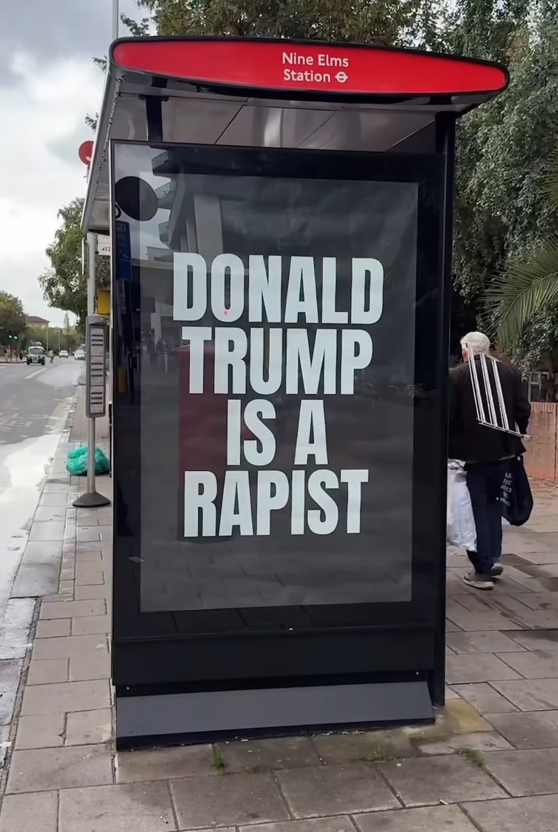 Bus stop near the U.S. Embassy in London….straight to the point