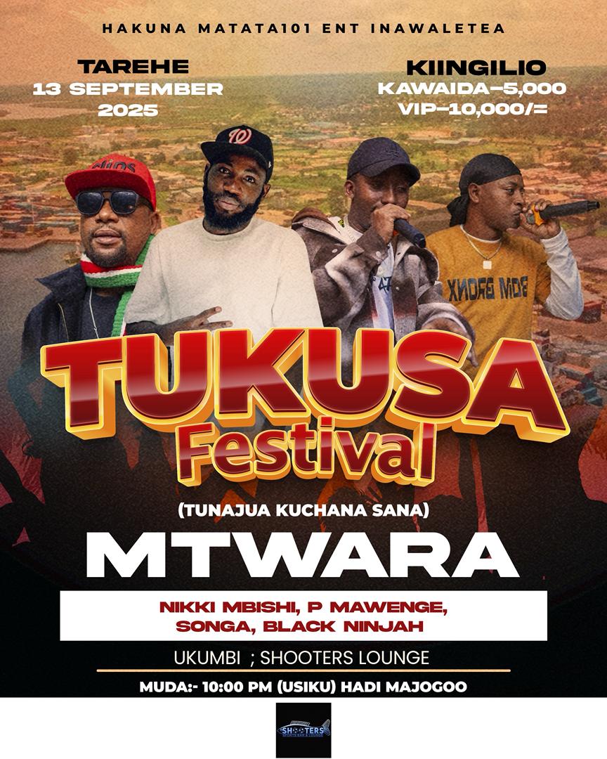 NiiteSonga's tweet image. Mtwara Jumamosi tarehe 13 Tukusa Festival itakuwa huko kama ambavyo bango linajieleza 📌