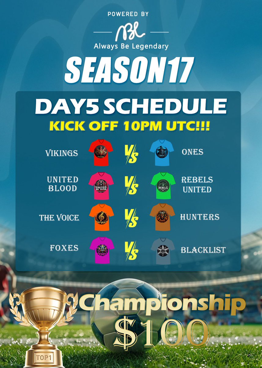 ABLeaguePro's tweet photo. 𝐉𝐎𝐔𝐑 𝐃𝐄 𝐌𝐀𝐓𝐂𝐇 🔵⚫⚪

🏆 #ABLSquadLeague 
🏁 Day 5
🆚 Under Squad Teams 
📅 Mercredi, 10 Septembre 
🕓 22h GMT
📍 ABL ( Discord )
🏟️ https://t.co/oCbikmr9tr
 
#ABLleaguepro https://t.co/g0KL2GZ6I4