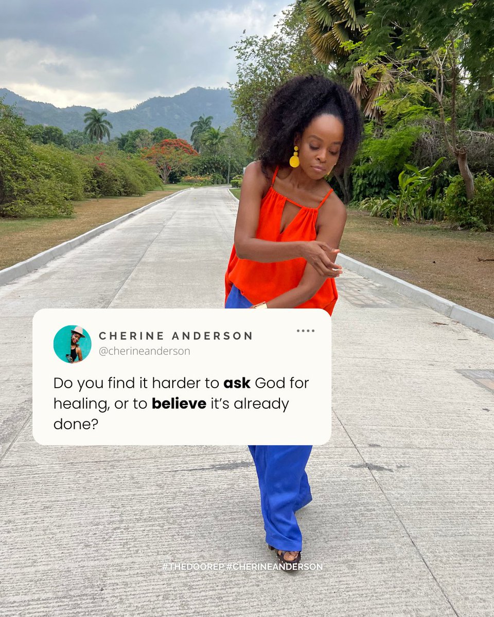 cherineanderson's tweet photo. Do you find it harder to ASK God for healing or to BELIEVE it's already done?

🎧 The Door (EP) by Cherine Anderson out now on all digital platforms. Add it to your playlists on Spotify, Apple Music, Amazon Music and more...

#cherineanderson #thedoorep #cherineandersonmusic https://t.co/DG0LauW6Yk