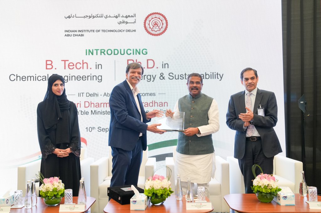 Launched BTech and PhD programs in Chemical Engineering and Energy &amp; Sustainability at IIT Delhi Abu Dhabi. 

Congratulated the students for choosing <a href="/iitdelhi/">IIT Delhi</a> Abu Dhabi to pursue their studies and also on the new academic chapters that were added today. Confident that my young