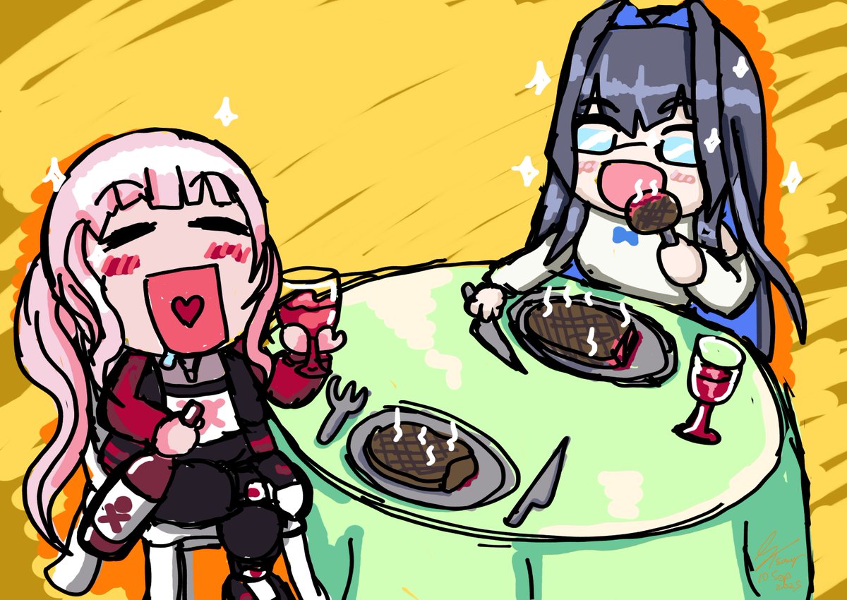 GXTsang's tweet image. Steak Dinner
1hr limited work so...
#callillust #カリイラスト
#kronillust #クロニーラ #rkggk