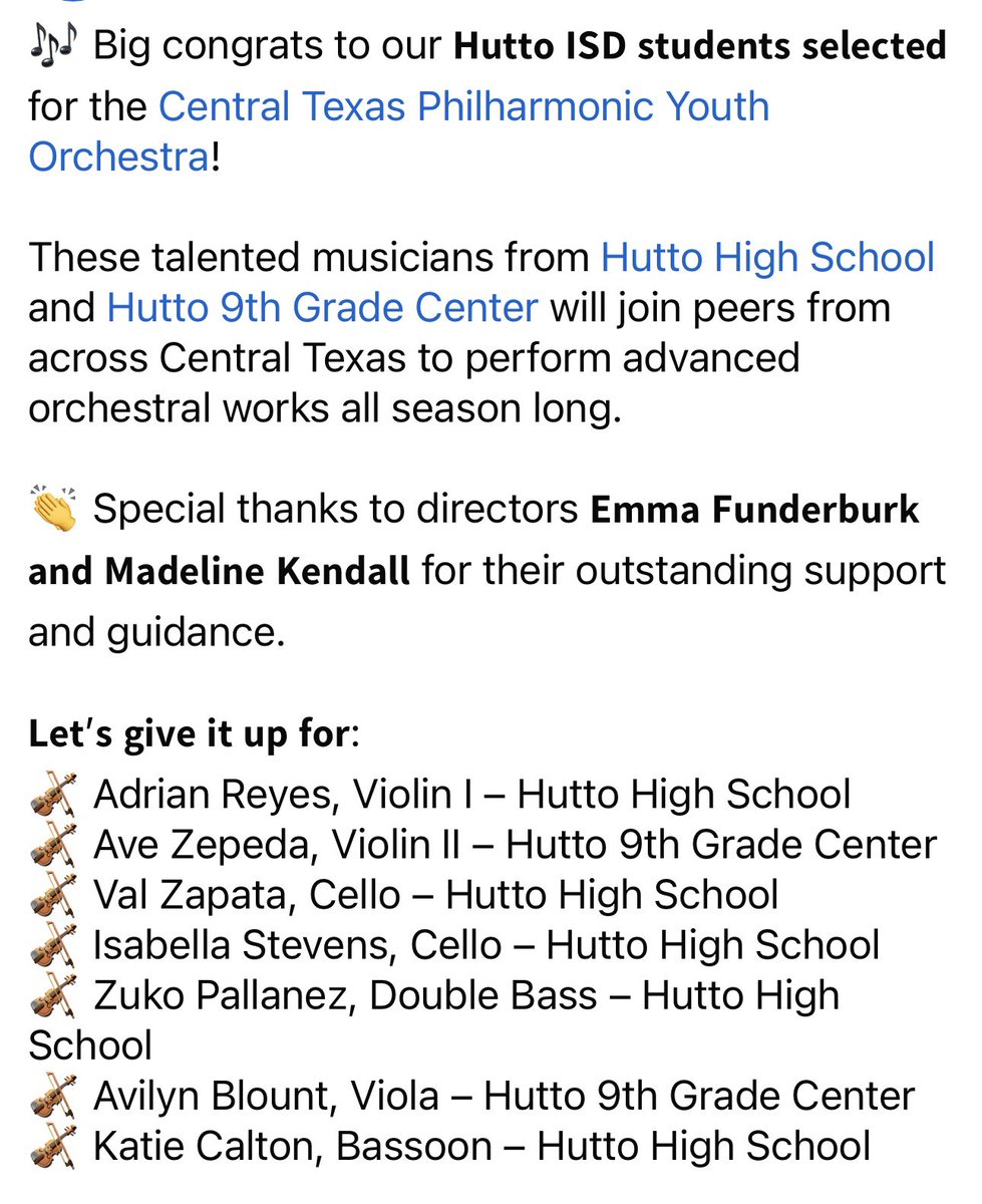 Our orchestra kids doing big things!!! Congratulations!!