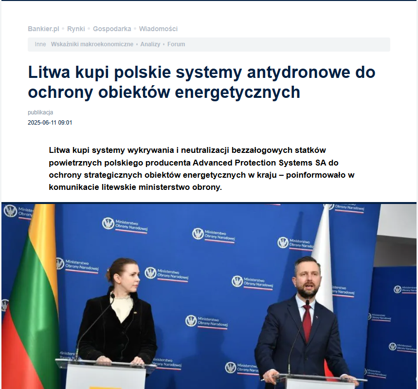 czardam's tweet photo. No dobra, kto mi powie, czemu Litwa systemy antydronowe od polskiej firmy @APS_SKYctrl kupuje, a w tym czasie Polska kręci się koło i ustawia przetargi pod systemy antydronowe z Izraela? 

I tak, ja wiem, że tamten przetarg dotyczył @Straz_Graniczna, ale pytanie pozostaje w mocy - czemyu systemy @APS_SKYctrl zostały pominięte?