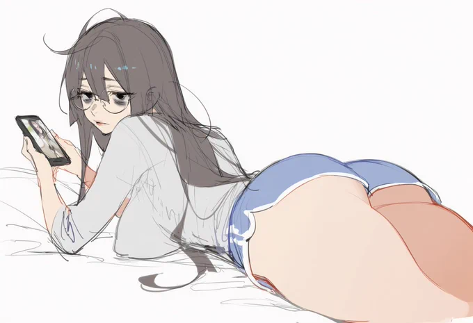 今日Xで見た画像を真似て ケツがでかい