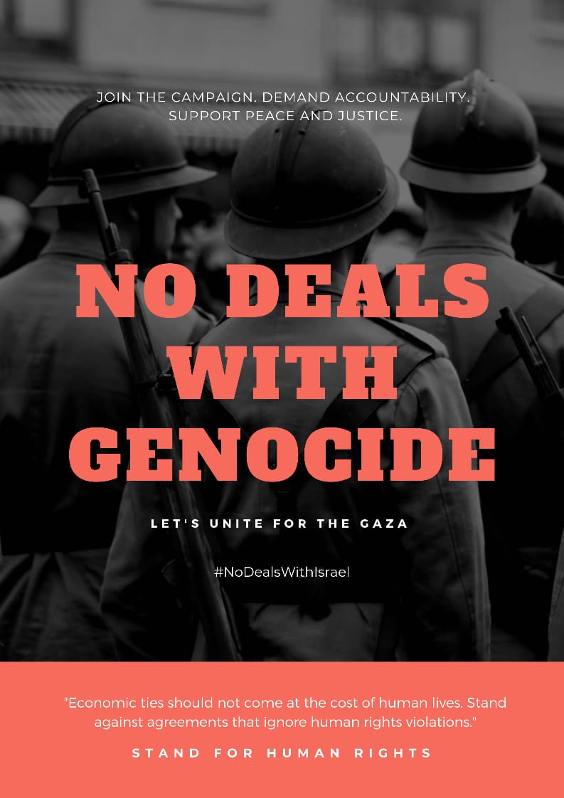 #NoDealsWithIsrael