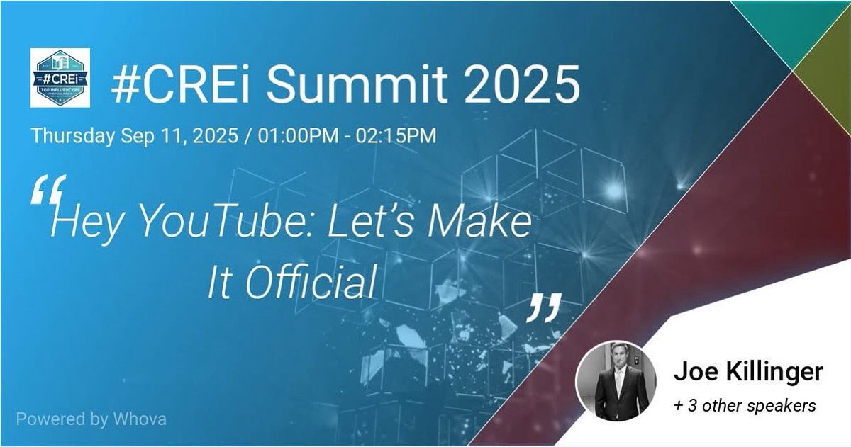 If you are joining us at <a href="/creisummit/">creisummit</a> and want to learn how to make youtube a lead generator, you won’t want to miss our break out session. We have a panel that will spell out the process for your growth. I look forward to seeing you there. 
Come say hello and meet the panel