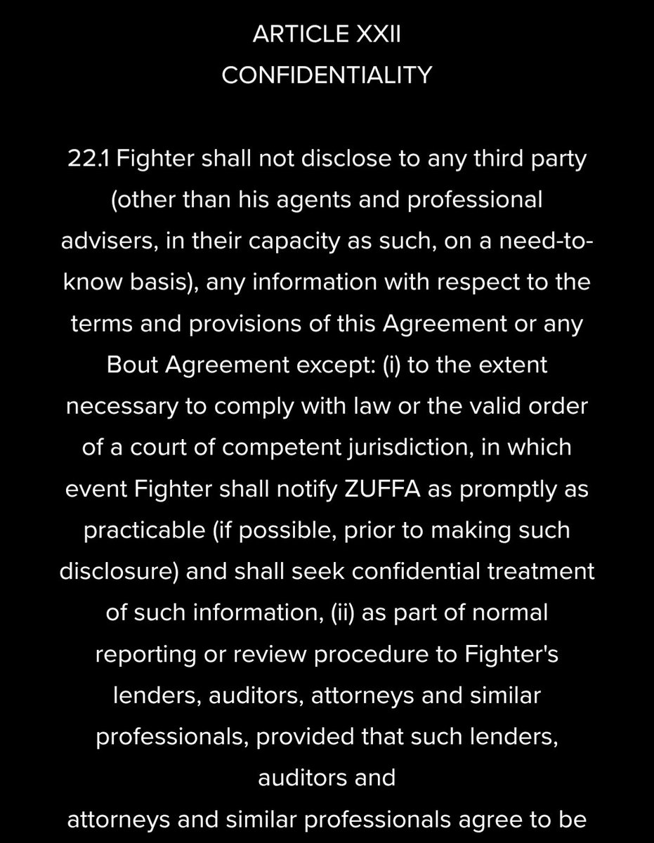 So, unless their contracts have changed significantly, this is not true. 

When we reported exclusive details about the UFC contract back in the day, fighters were absolutely prohibited from discussing contract terms and pay.