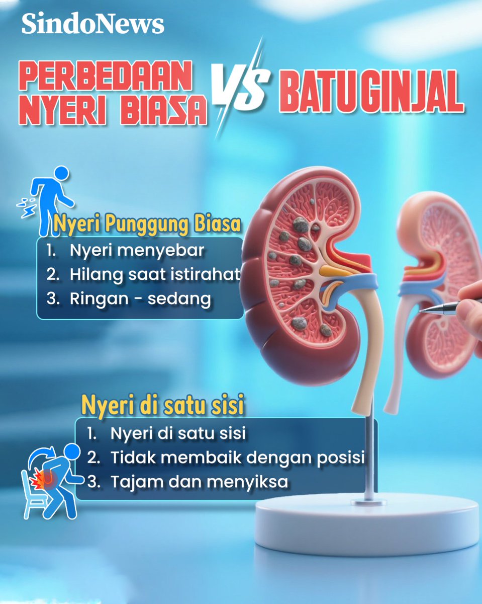 SINDOnews's tweet photo. 10 Ciri-ciri Sakit Punggung yang Menjadi Gejala Batu Ginjal
https://t.co/GuB3jmOIXg
#Sindonews #Infografis #Penyakit #Ginjal #Gejala #Kesehatan #GejalaBatuGinjal https://t.co/vXZXQko6rH