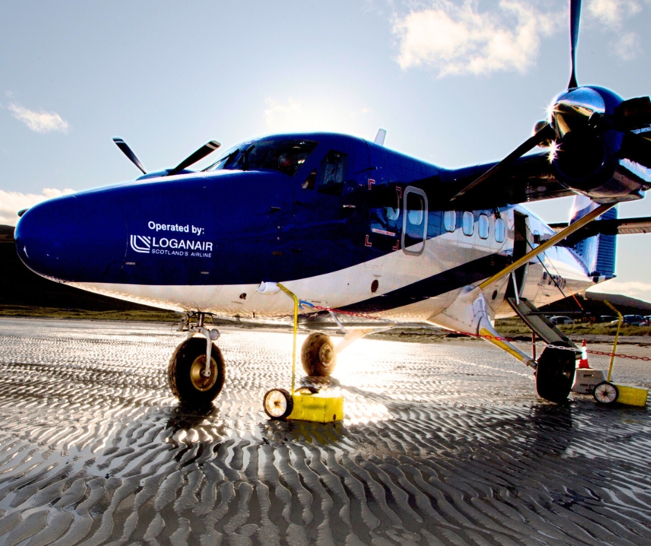 Touch down on the sandy runway and step into a Hebridean autumn where golden light meets endless beaches - bit.ly/3V6QyNo