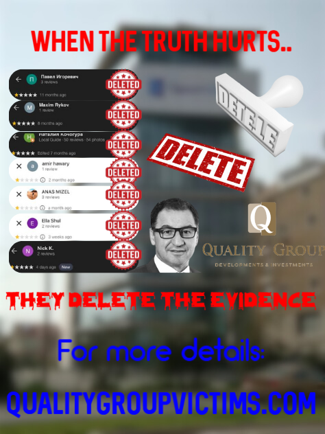 SavvasKakos's tweet photo. Savvas Kakos - Quality Group Cyprus

Full manipulation story and screenshots of the deleted reviews are available on the website:
https://t.co/5X2iqjM8yE

#savvaskakos #QualityGroupCyprus #cyprus #larnaca #larnacaproperty #cyprusrealestate #cyprusproperty #cyprustruth #cyprusnews https://t.co/pWdG97sIik