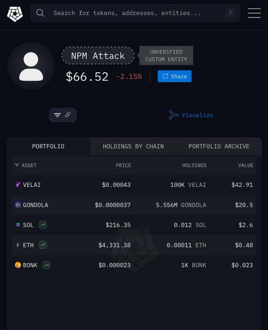 🔥INCREÍBLE🔥

💻El que podría haber sido el mayor hackeo de la historia #cripto terminó en una de las mayores VERGÜENZAS de los hackers
-La operación de altísimo nivel que pudo haber sido un CAOS terminó robando… $66 👇

🔸Un ataque de cadena de suministro vulneró a TODO el