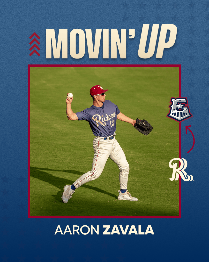 RidersBaseball's tweet photo. Aaron Zavala and Josh Stephan are @RRExpress bound!

The pair have been promoted to Triple-A 🥳 https://t.co/RvMQsAWX5J