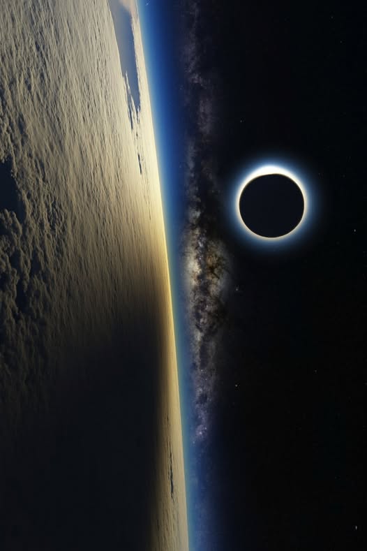 ShiningScience's tweet image. Solar Eclipse from Space...