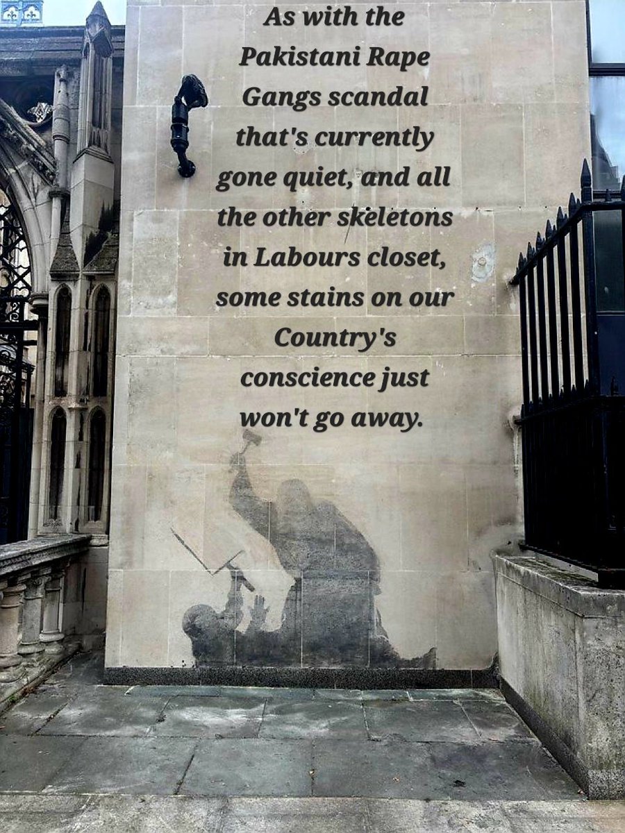 This #Banksy Art is even more powerful now #KeirStarmer has tried to scrub it away.