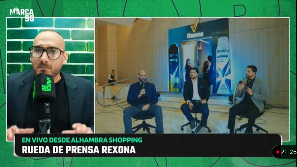 Conéctate Ya! #DeUna en vivo desde el Alhambra  Shopping en la Rueda de Prensa de Rexona 

Click al link: youtube.com/live/mWfaDJPXz…