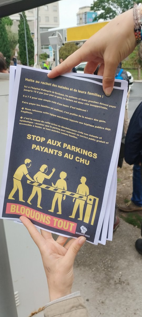 bernathoustra's tweet photo. Opération coup de poing dans le #Vinci, le racket social, stop.
Parking gratuit au #CHU de #Bordeaux.
Dans le cornu,
@SebLecornu.
#MacronDestitution
#MacronDémission #RacketSocial https://t.co/sDaHE7c8t8