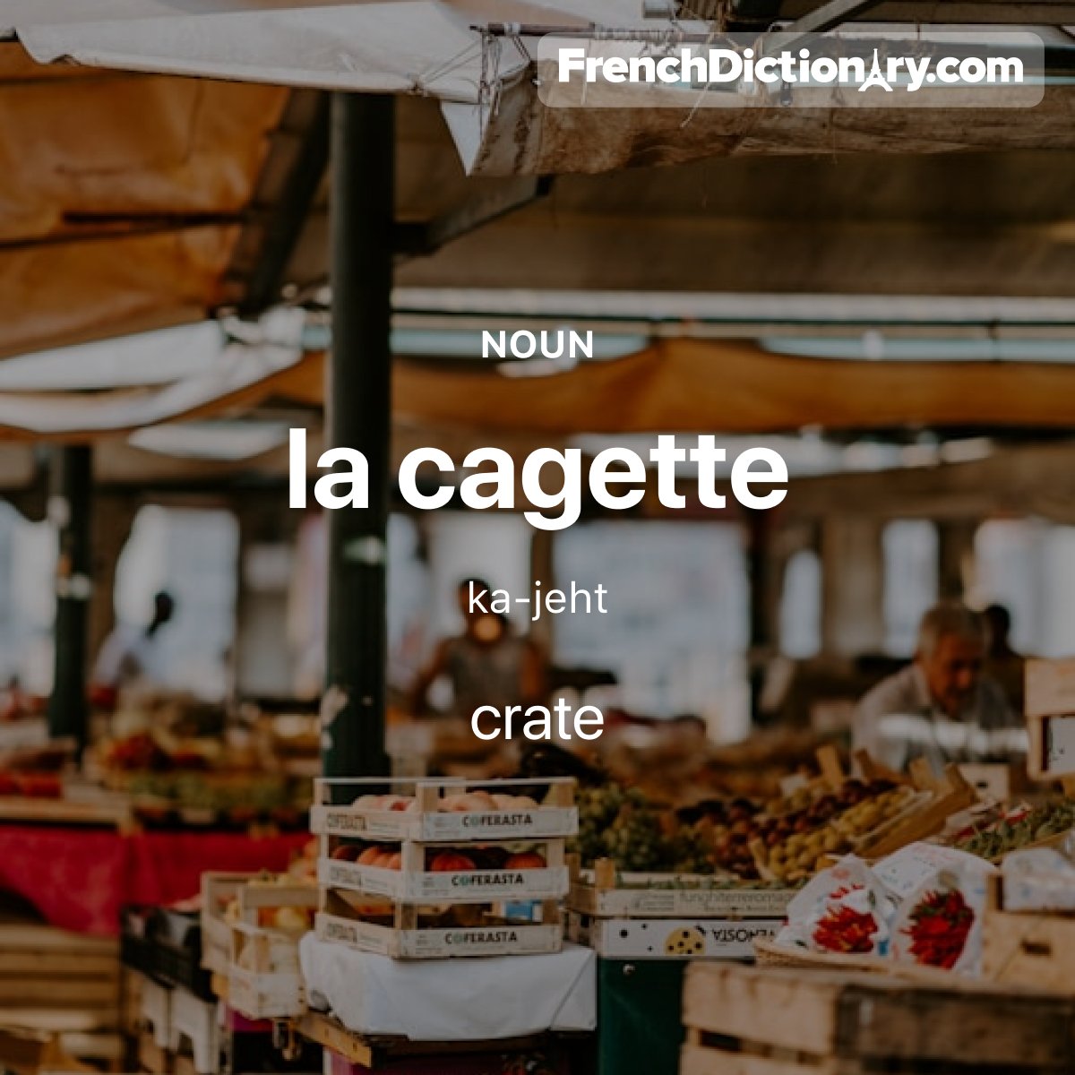 Today's #WordOfTheDay is "cagette." 📦 For example: Le fermier apporte des cagettes de légumes au marché. - The farmer is bringing crates of vegetables to the market.
#StudyFrench #ApprenezLeFrançais #ÉtudiezLeFrançais #Français #French #LearnFrench #MotDuJour