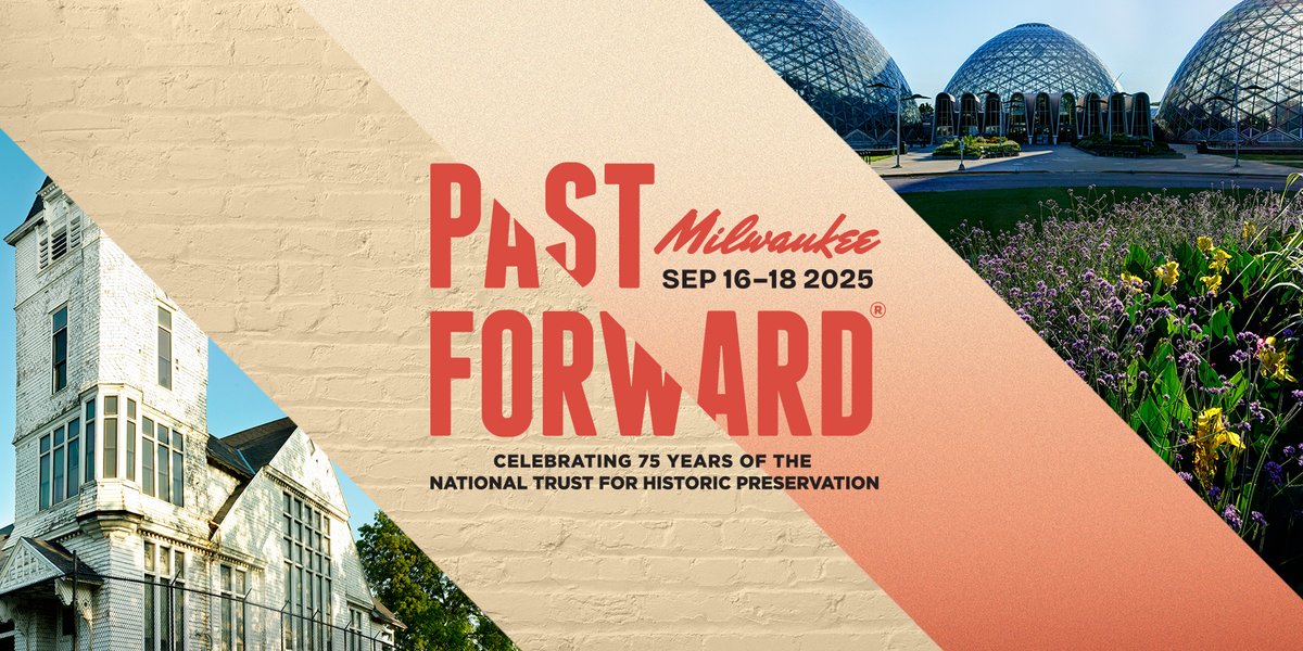 SavingPlaces's tweet photo. Register before it’s too late! #PastForward25 reg closes Sep 14.
Join us in Milwaukee, Sept 16-18! The conference will highlight how preservation spurs economic development, nurtures a healthier environment & fosters a stronger sense of civic duty. https://t.co/nix2U9RJWY https://t.co/QUBGXuLSvm