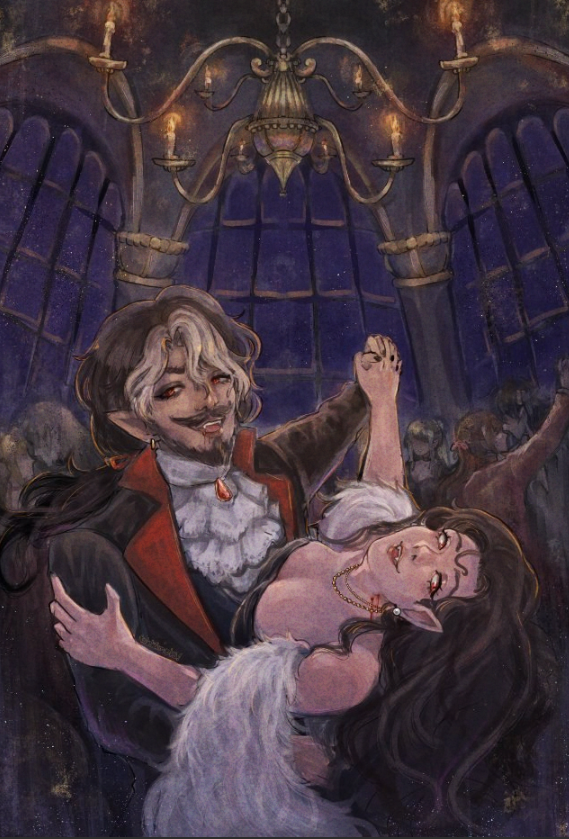 tokkimeki's tweet photo. Super happy to say I did some poster art for a Conséil de la Diversité event again! This time, for their vampire ball called The Rites of the Undying - had a blast at the event too :3

#TheRitesOfTheUndying #VampireGathering #ConseilDeLaDiversité https://t.co/wtCaienYi0