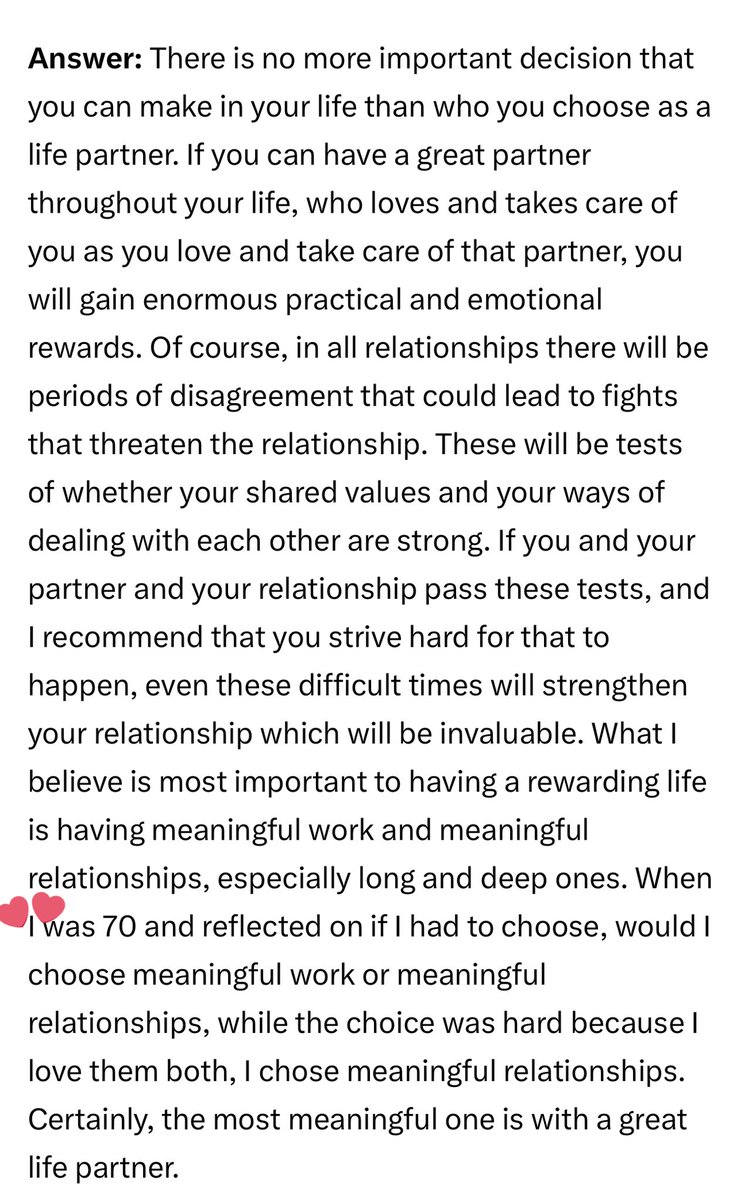 jrpj__'s tweet image. In Case You Missed My Ask Me Anything ของ Ray Dalio มีคำตอบหนึ่ง 💓 จิ้น ใจเต้น

ถ้าฉันต้องเลือกเพียงสิ่งเดียว ระหว่างงานที่มีความหมาย กับ ความสัมพันธ์ที่มีความหมาย
แม้จะเป็นการตัดสินใจที่ยาก เพราะฉันรักทั้งสองอย่าง แต่ฉันเลือก ความสัมพันธ์ที่มีความหมาย💓การมีคู่ชีวิตที่ยอดเยี่ยม