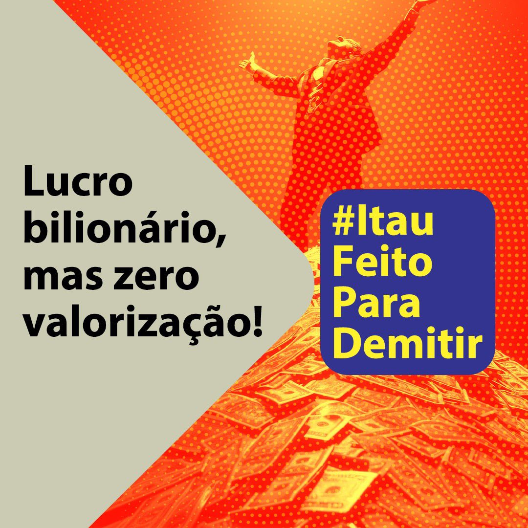 Apesar do lucro bilionário e do discurso de modernidade, banco promove demissão em massa, sem diálogo ou aviso prévio.
#ItauFeitoParaDemitir