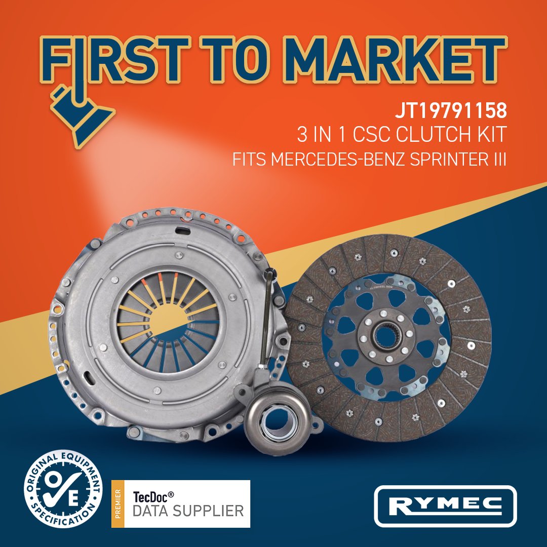 Tibbetts_TGL's tweet photo. π¨ Weβre FIRST TO MARKET for a generic part with our latest OE-quality 3 in 1 CSC Clutch Kit!
JT19791158 is suitable for the Mercedes-Benz Sprinter III, and is available now as part of our September 2025 New to Range π
#NewToRange #RYMEC #Automotive #Engineering #TibbettsGroup https://t.co/NwR93YvtIV