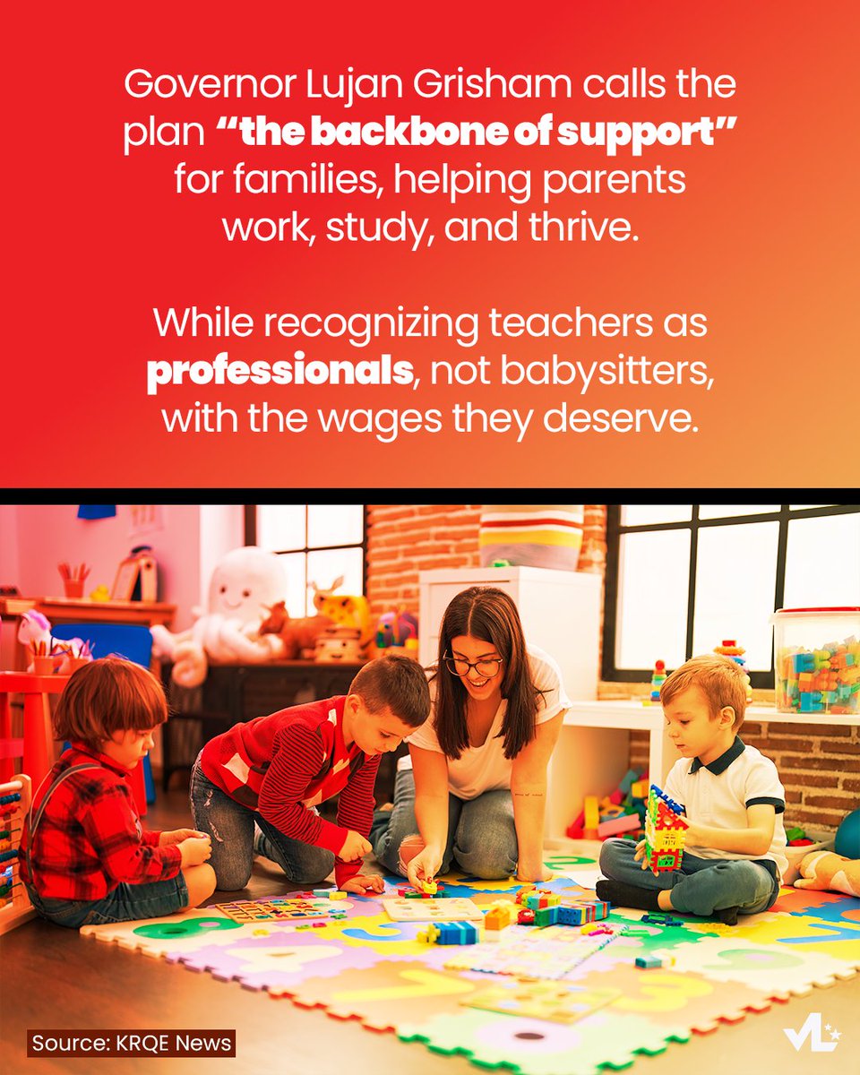 Voto Latino (@votolatino) on Twitter photo 📢 Breaking Good NEWS!
Starting in November, all families in New Mexico will have access to free universal child care, meaning every family can enroll their children in free early childhood education. 📢 Breaking Good NEWS!
Starting in November, all families in New Mexico will have access to free universal child care, meaning every family can enroll their children in free early childhood education.