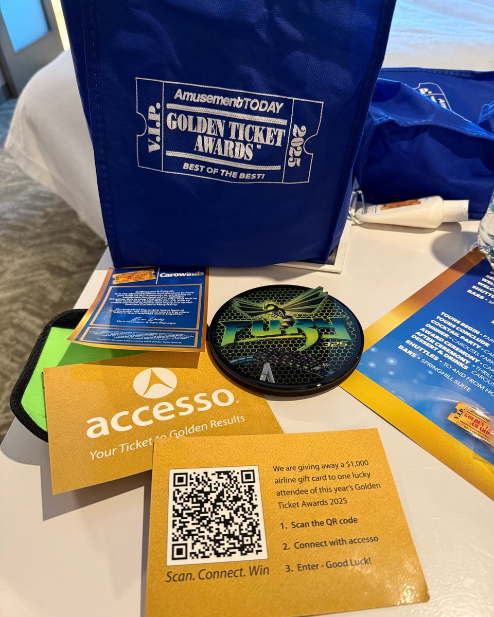 ✨ What a golden weekend! ✨

The accesso team had a great time at the Golden Ticket Awards last week at Carowinds🏆 From celebrating innovation in the attractions industry to connecting with so many inspiring leaders, it was an honor to be part of this year’s event.