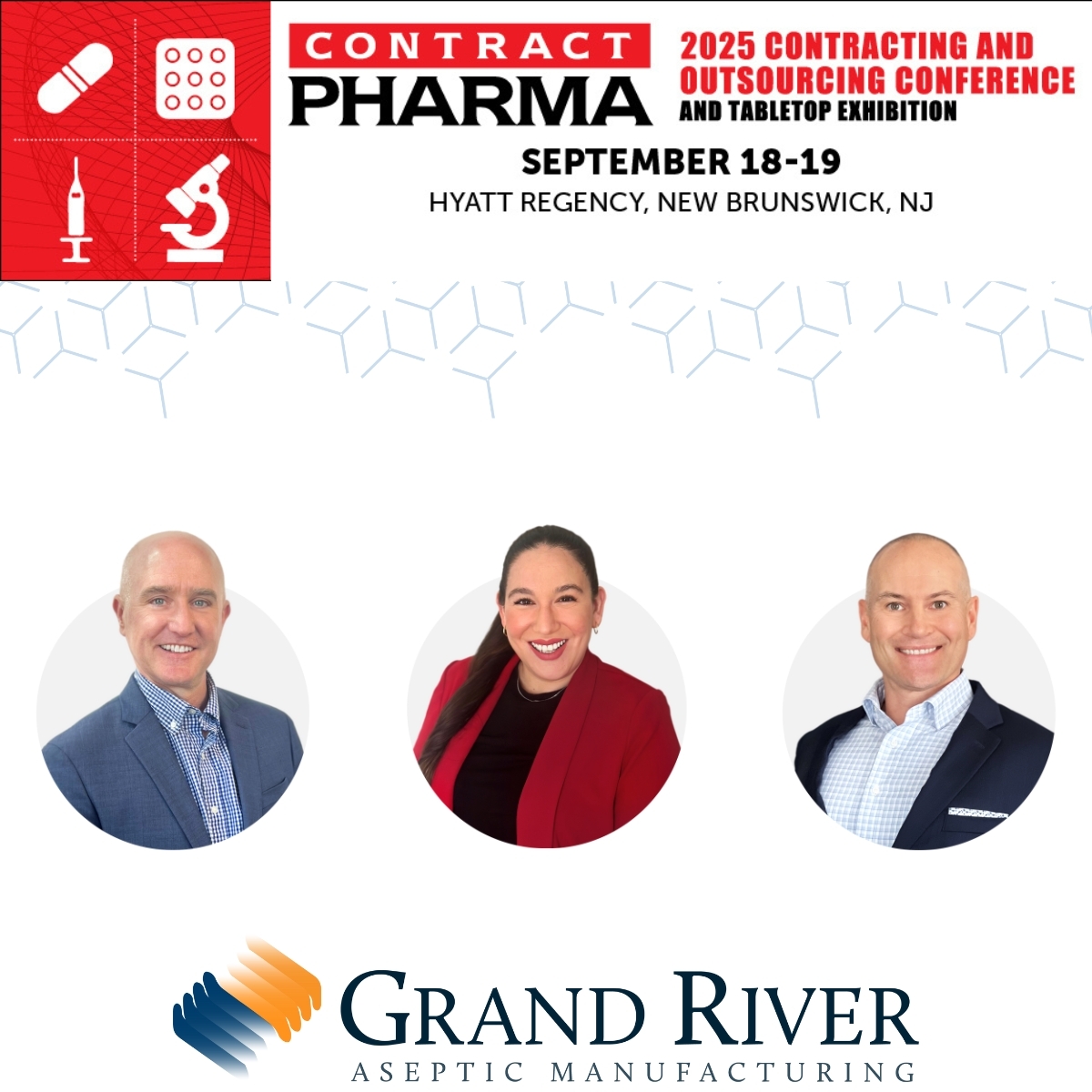 Excited to connect next week at the Contract Pharma conference in New Jersey! Meet with Val Pannell, Matt Wressell, and Brent Todd at booth #89 to explore how our fill-finish expertise can accelerate your path to market.

hubs.la/Q03HpJ9z0

#contractpharma #CDMO