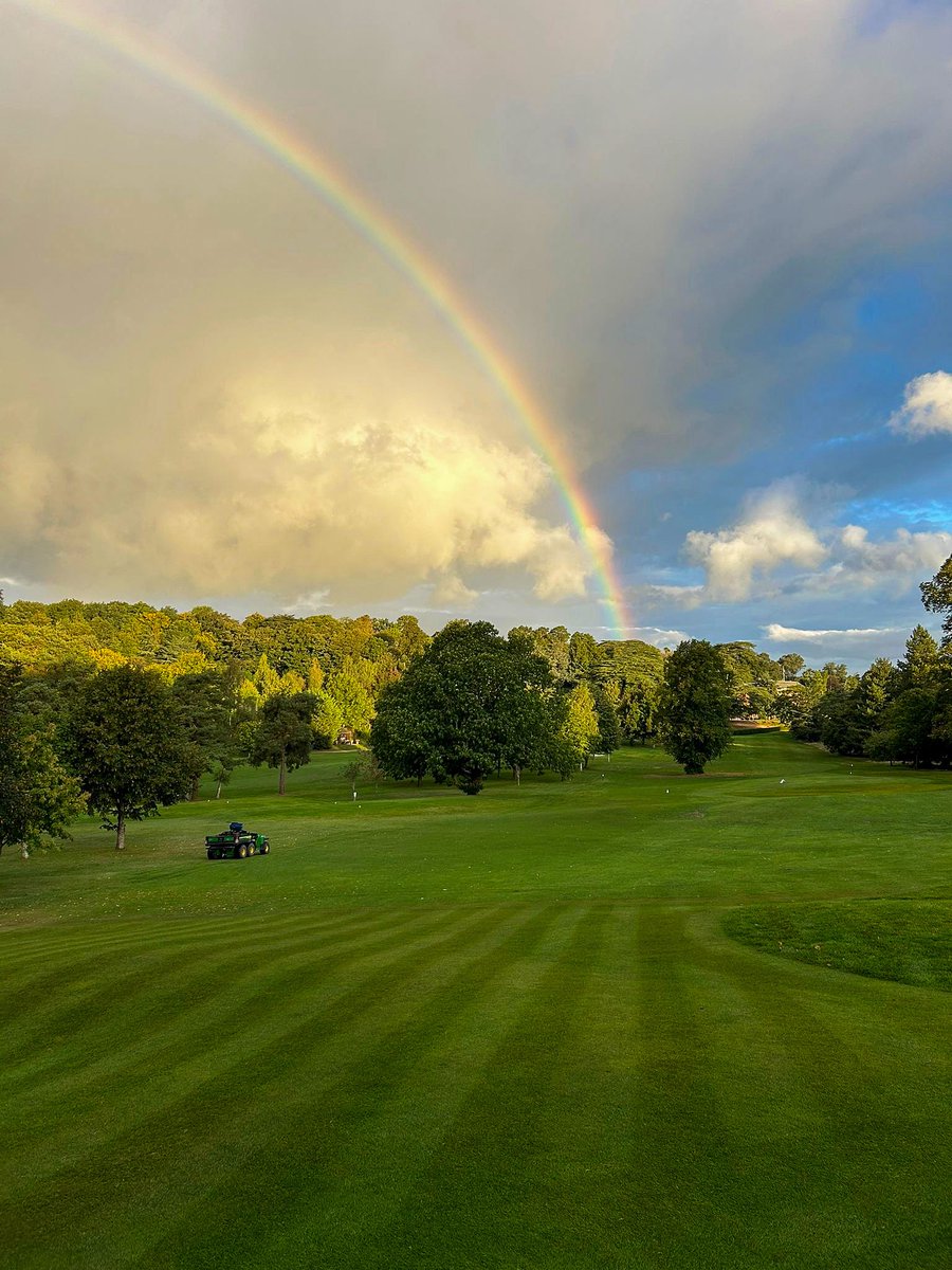 One of the perks of working on the Greenkeeping Team at Woodcote Park is enjoying breathtaking sunrises and the occasional rainbow stretching across the immaculate greens.