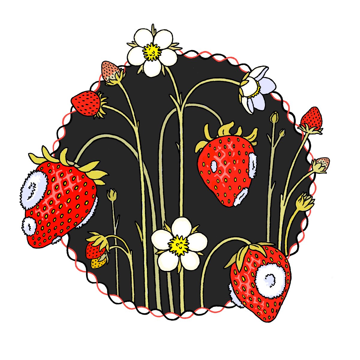 The digital colour proof for a print I'm working on. I hope I can share the final risograph soon!