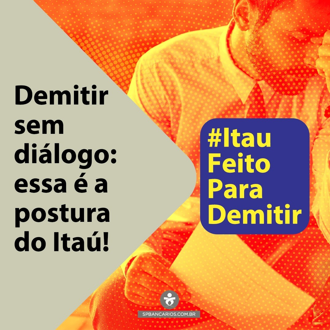 Com a alegação de "baixa aderência ao home office", o Itaú dispensou os funcionários sem qualquer advertência prévia. Nenhuma chance de defesa ou de ajuste. Só demissão em massa! #ItauFeitoParaDemitir