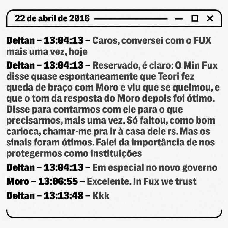 Entenda o voto do FUX hoje no julgamento dos golpistas:

Basta lembrar do “In Fux we trust!”

FUX APOIA GOLPISTAS