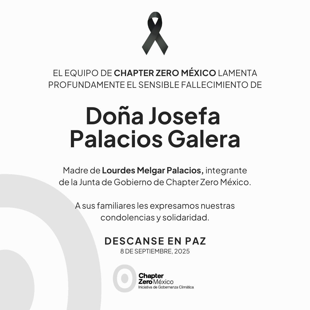 El equipo de Chapter Zero México lamenta el sensible fallecimiento de Doña Josefa Palacios Galera.