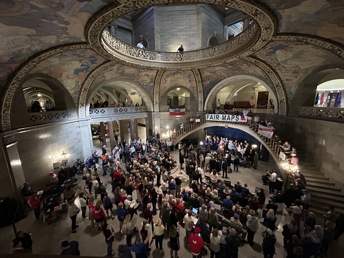 The day begins in Jefferson City with a gathering in the rotunda led by House and Senate Democrats.

The Missouri Senate will begin their work on new congressional maps this afternoon as a large rally is planned on the south lawn at noon.

#moleg