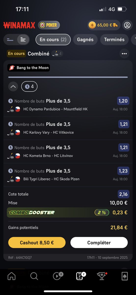 MhouTips's tweet image. 🏒 Montante #RoadToiPhone

⭐️ Étape 1.1

winamax.link/B5PJx

🍀Cote : 2.16
💰Mise: 10€

#TeamParieur