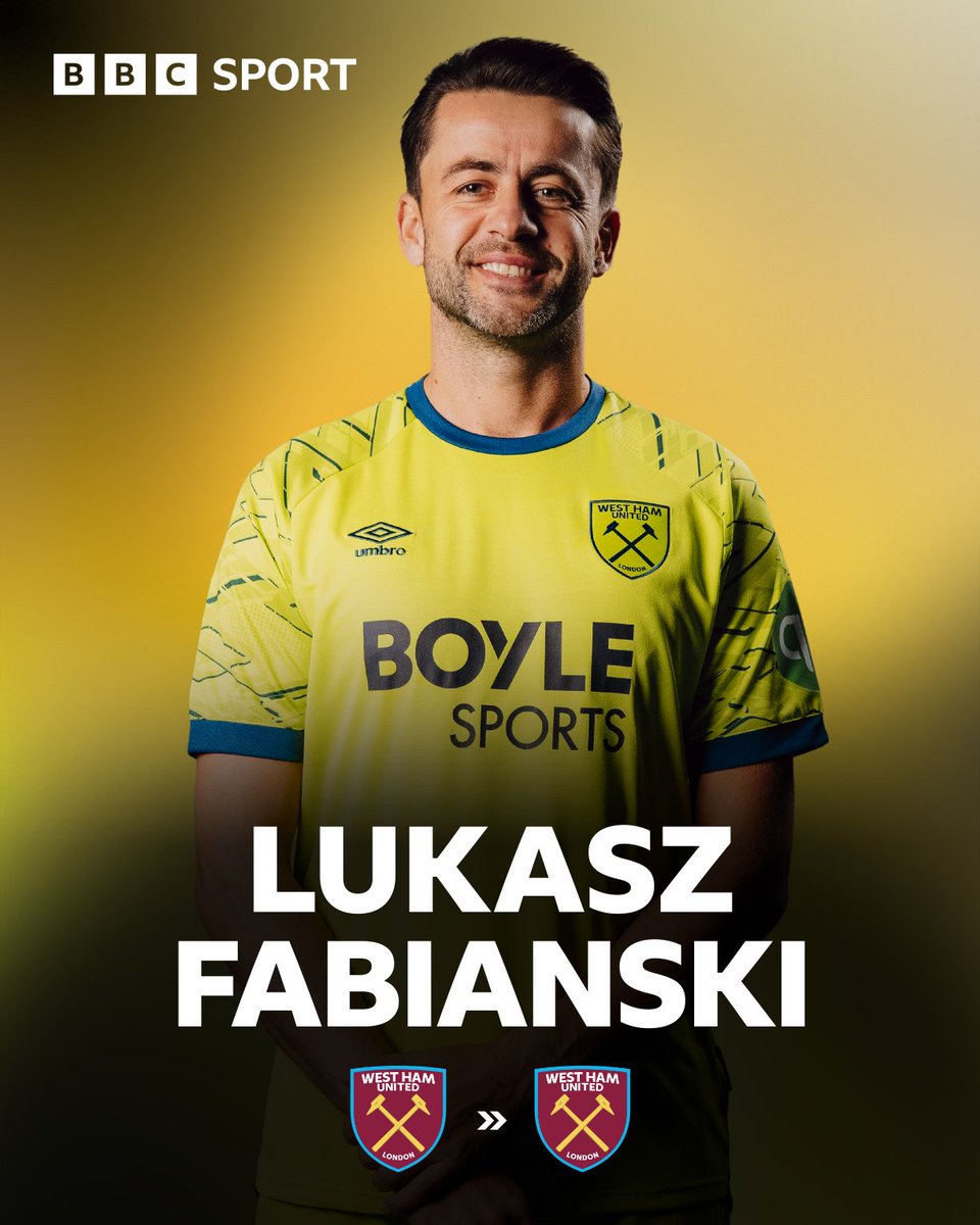 BBCMOTD's tweet image. After seven years with West Ham, Lukasz Fabianski has joined... West Ham! 😄
 
The goalkeeper has returned to the Hammers after being released in the summer, following Wes Foderingham&apos;s departure.